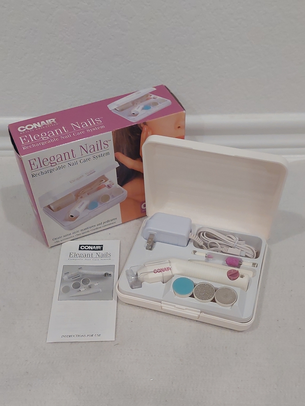 Conair ELEGANT NAILS Rechargeable Nail Care System NIB